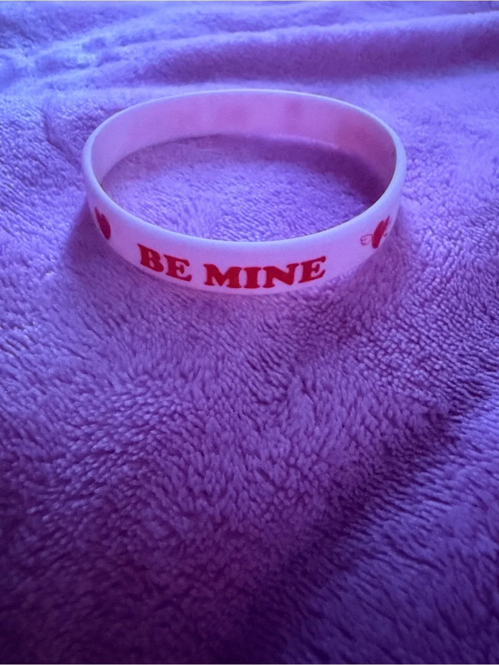 Set of 2 Silicone Message Wristbands - White & Orange/Pink